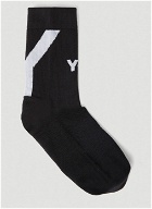 Y-3 - High-Top Logo Socks in Black