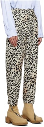 Just Cavalli Beige Leopard Trousers