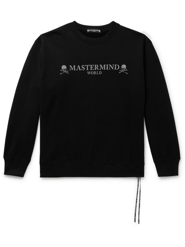 Photo: MASTERMIND WORLD - Logo-Embellished Cotton-Jersey Sweatshirt - Black