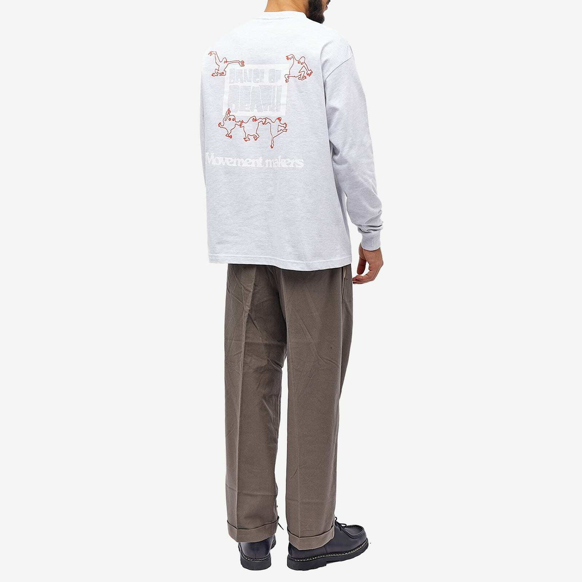 Garbstore Men's Long Sleeve Movement T-Shirt in Grey