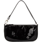 BY FAR Black Patent Rachel Baguette Bag