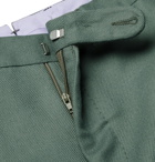 Sid Mashburn - Grey-Green Slim-Fit Wool-Twill Trousers - Green