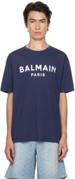 Balmain Navy Printed T-Shirt