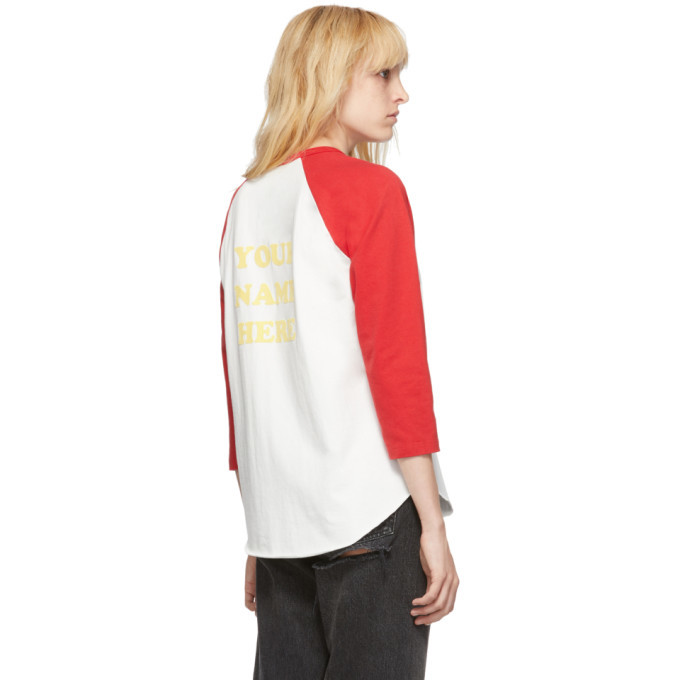 Marc Jacobs Off-White and Red New York Magazine Edition The Baseball T-Shirt Long Sleeve T-Shirt