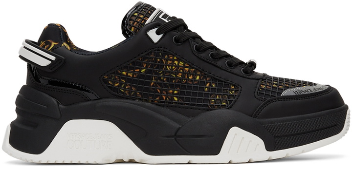 Photo: Versace Jeans Couture Black Baroque Logo Stargaze Sneakers