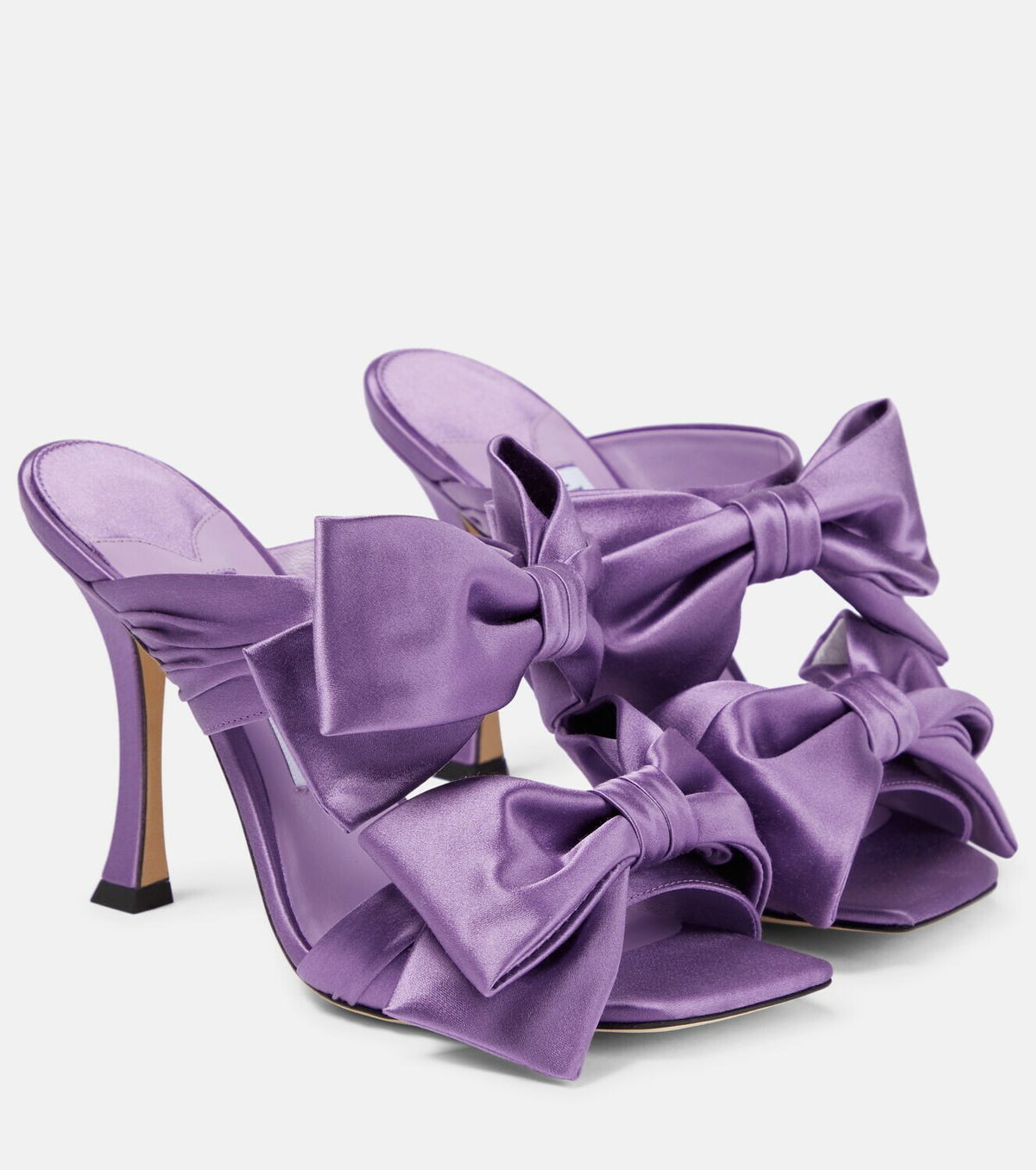 JIMMY CHOO 関税込み Flaca 100 satin mules Flaca Sandal 100
