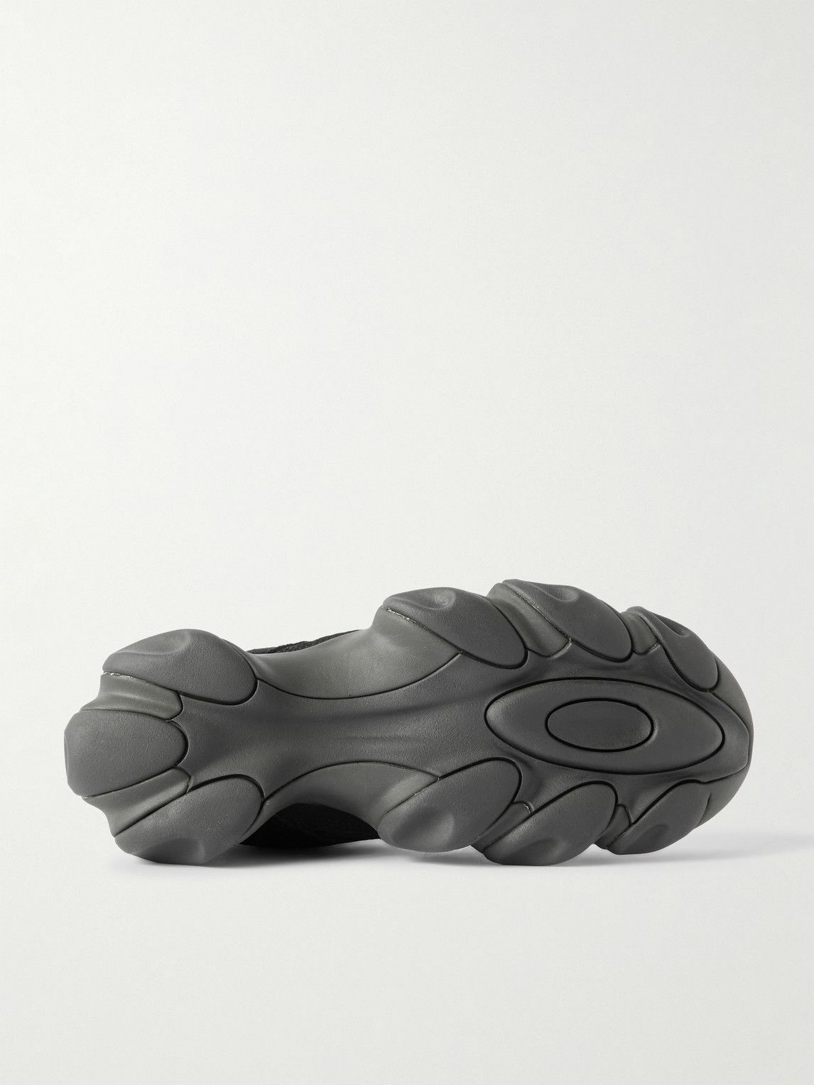 Oakley Factory - Flesh Jacquard-Knit, Suede and Mesh Slip-On Sneakers - Black