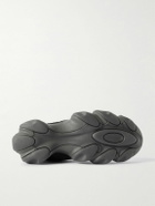 Oakley Factory - Flesh Jacquard-Knit, Suede and Mesh Slip-On Sneakers - Black