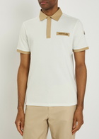 Moncler Contrasting-trim Piqué Cotton Polo Shirt White