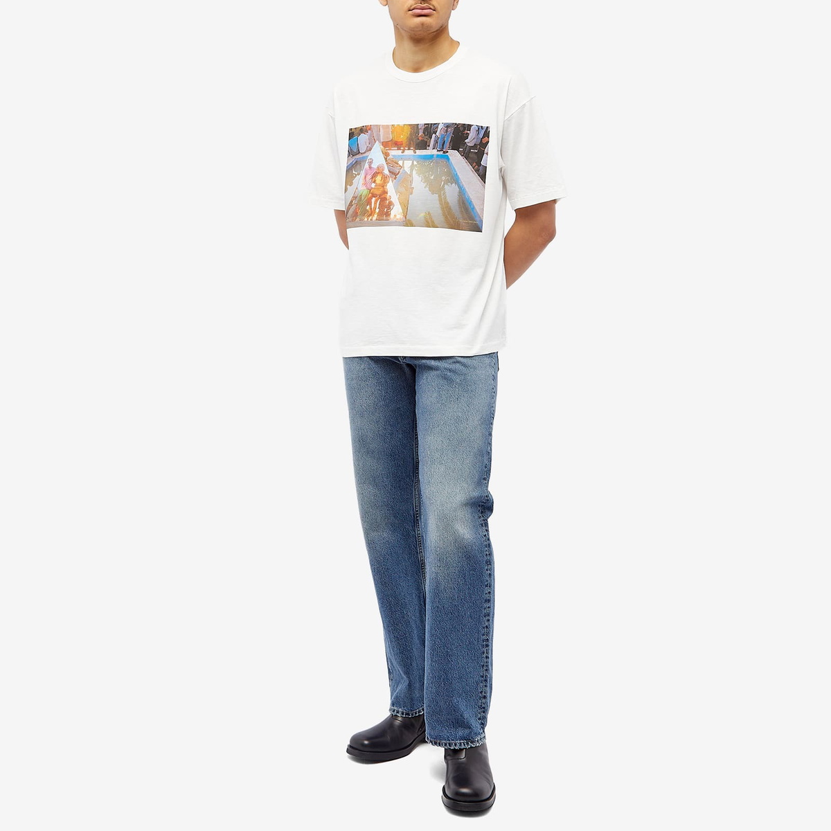 YMC Ibiza '89 Pyramid T-Shirt in White