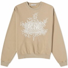 Acne Studios Men's Franzisko Devil Logo Crew Sweat in Dark Beige