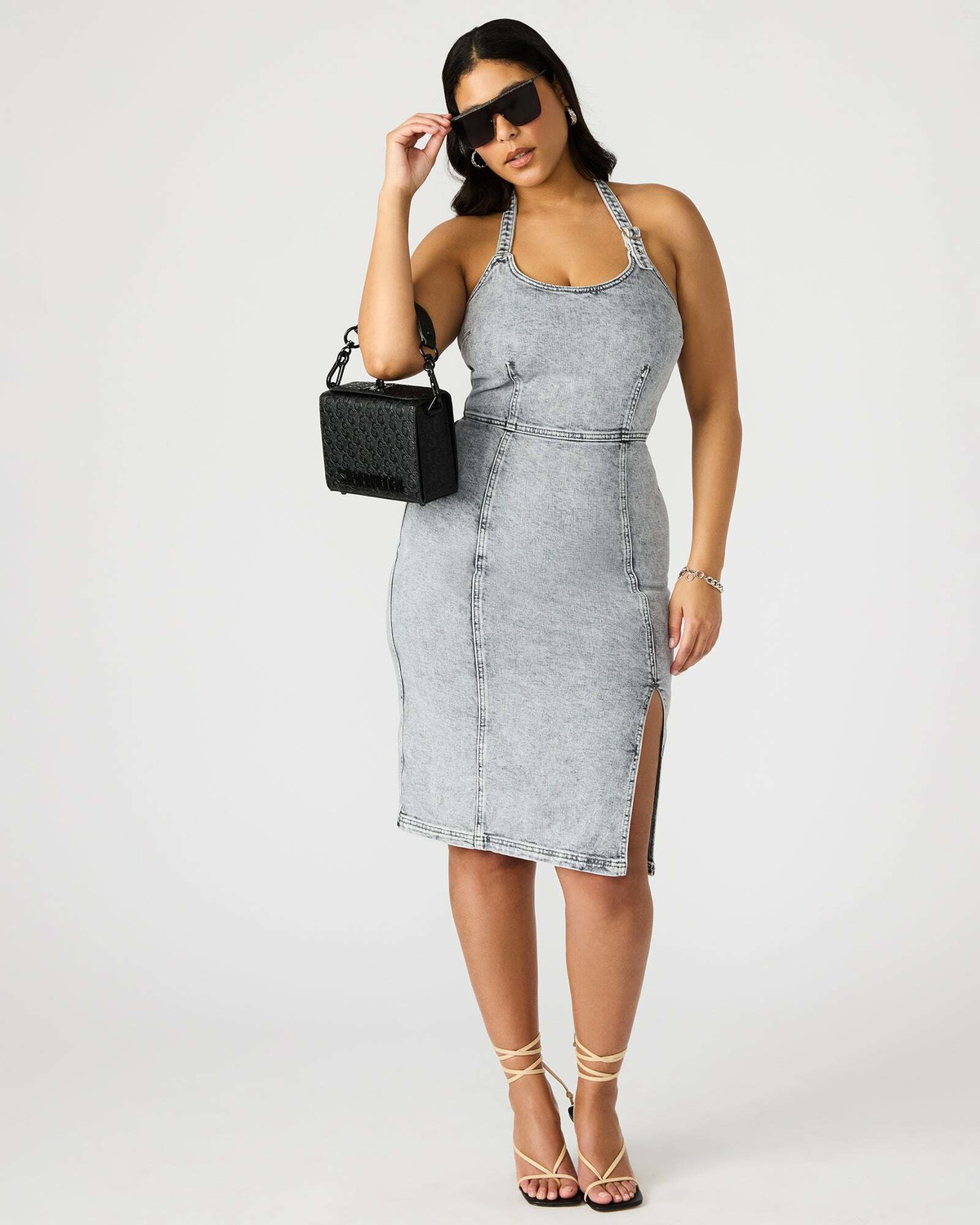 Steve Madden Gia Dress in Light Grey