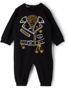 Versace Baby Black Medusa Jacket Romper & Bib Set