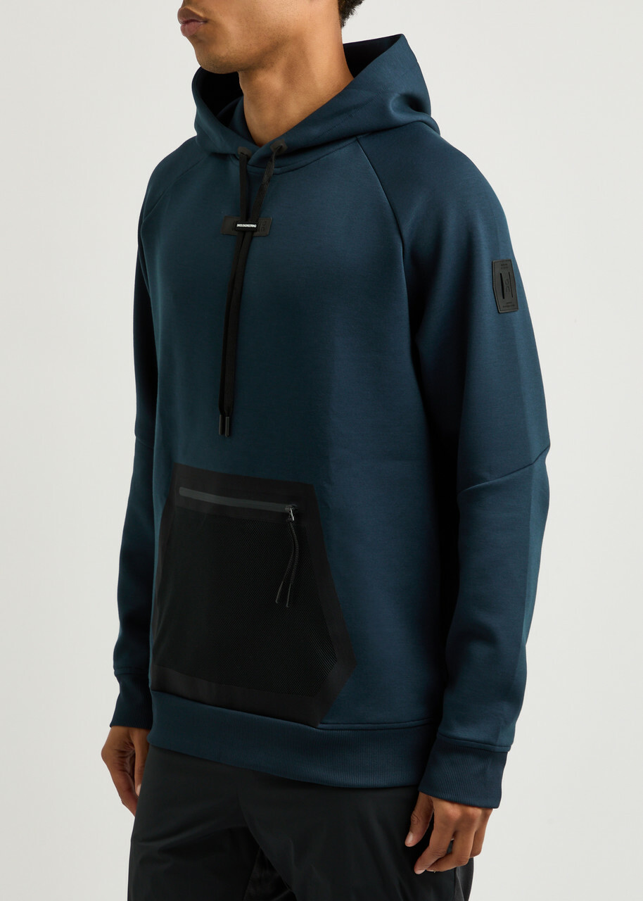 ON Logo Hooded Stretch-jersey Sweatshirt Navy