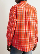 KENZO - Logo-Embroidered Checked Cotton-Poplin Shirt - Red