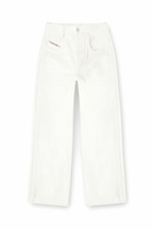 Diesel Relaxed Jeans High Waist 1982 D-Hakou, White, Button fly