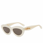 Loewe Eyewear Women's Cat-Eye Sunglasses in Ivory 