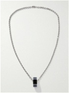Lanvin - Platinum-Plated Silver Enamel Pendant Necklace