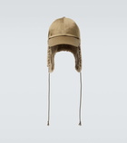 Burberry Faux-shearling trimmed cotton hat