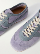 Dries Van Noten - Leather-Trimmed Suede Sneakers - Purple