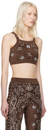 AMIRI Brown Bandana Tank Top