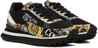 Versace Jeans Couture Black & Gold Fondo Spyke Sneakers