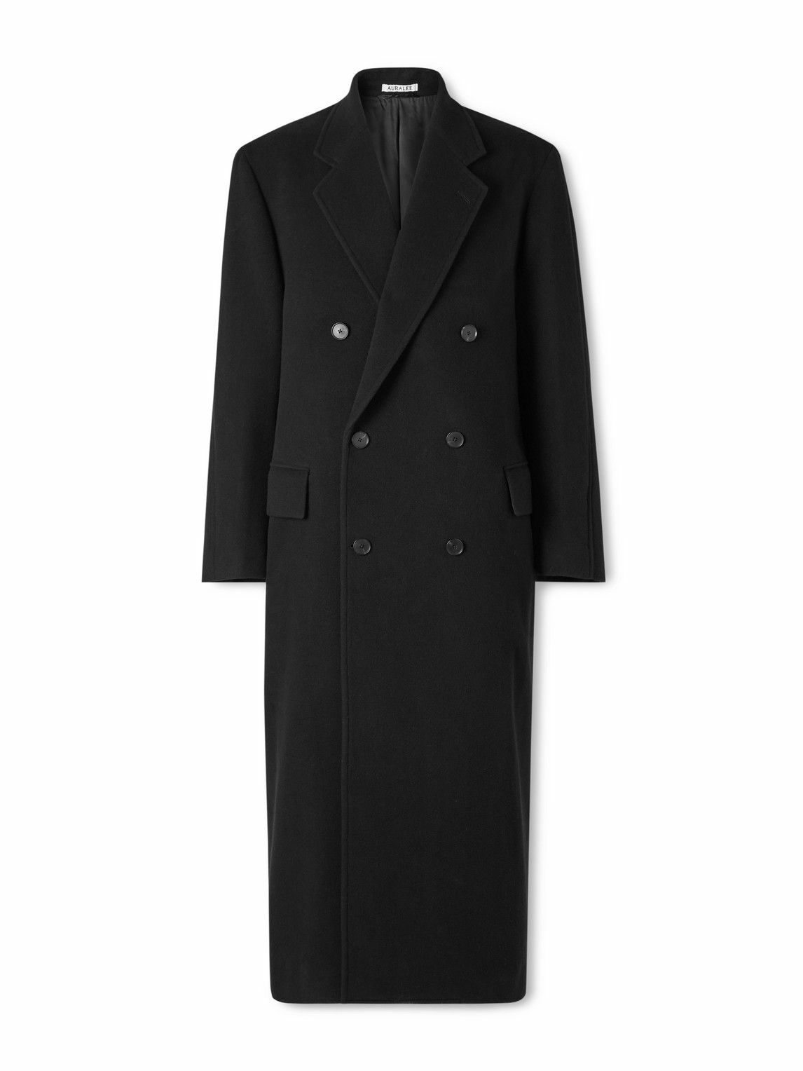 AURALEE Brown Sponge Wool Melton Peacoat Auralee