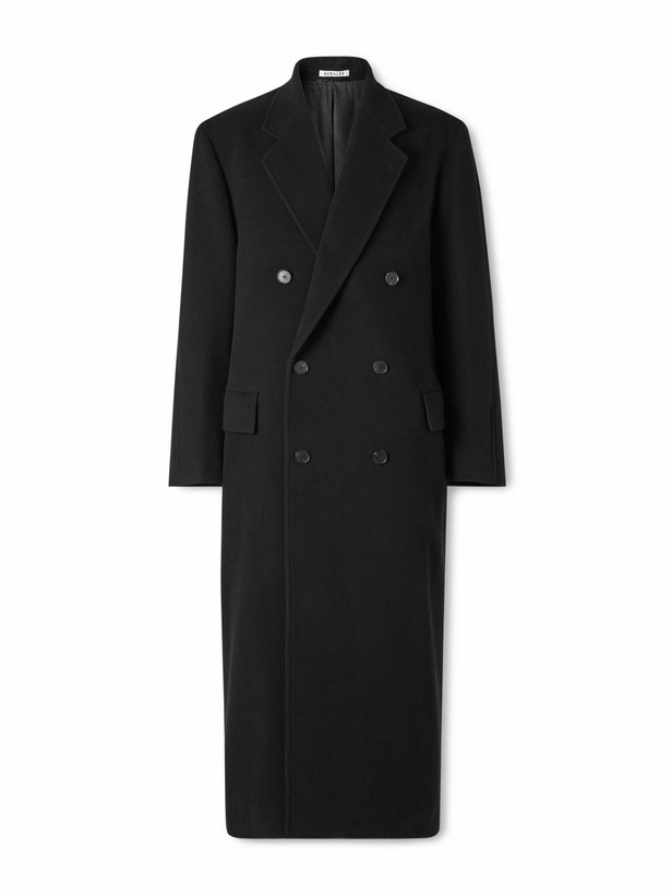 Photo: Auralee - Double-Breasted Wool Coat - Black