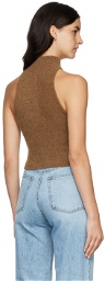 Arch The Brown Sleeveless Turtleneck