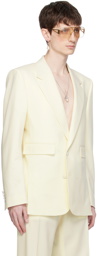 Dolce&Gabbana Off-White Single-Breasted Blazer