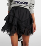 Marant Etoile Gisele lace-trimmed ruffled cotton shorts