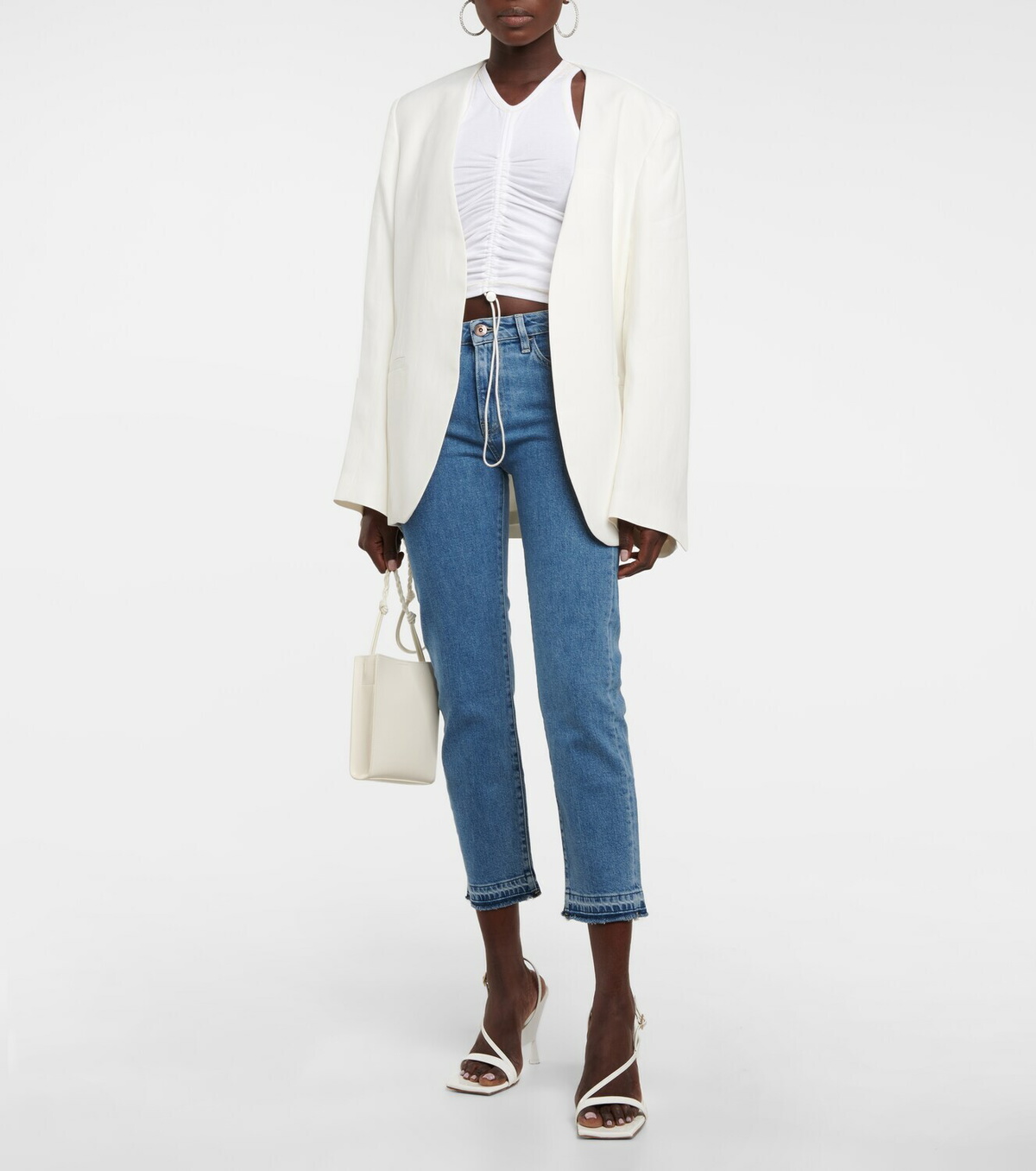 3x1 N.Y.C. Mid-rise slim cropped jeans