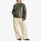 Samsøe Samsøe Women's Sastevie Leather Jacket in Beluga