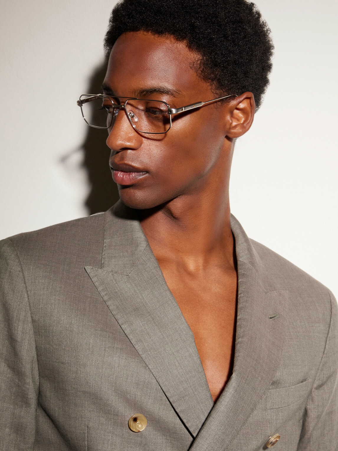 Cartier Eyewear - Santos de Cartier Aviator-Style Silver-Tone Glasses - Silver