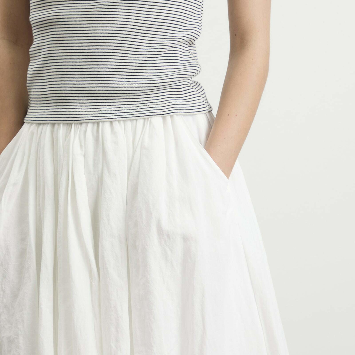Nothing Written Women's Shore Linen Midi Skirt in White
