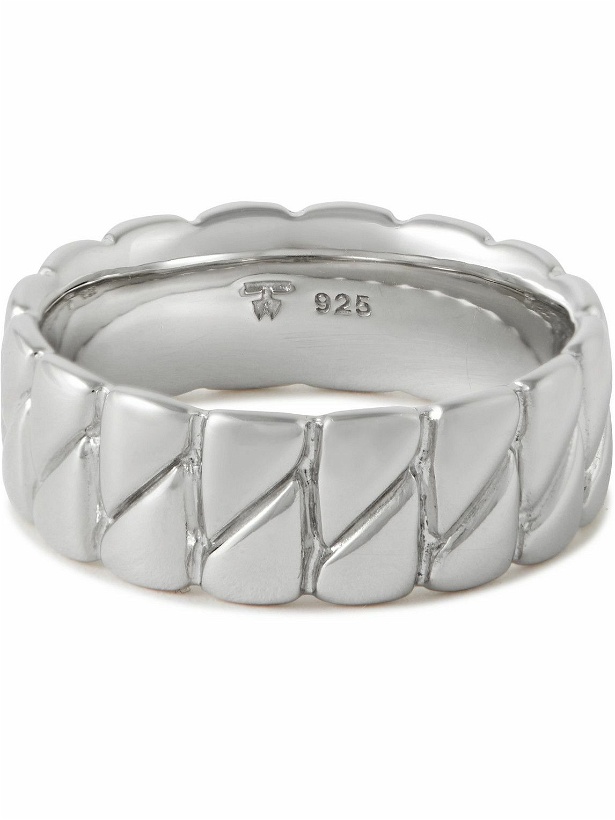 Photo: Tom Wood - Drop Rhodium-Plated Ring - Silver