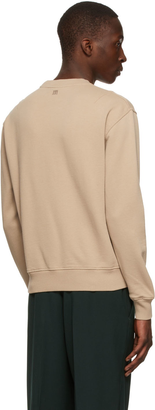 AMI Paris Beige Ami De Cœur Sweatshirt