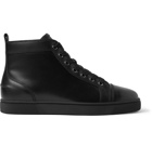 Christian Louboutin - Louis Leather High-Top Sneakers - Black
