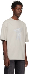 We11done Gray Teddy T-Shirt