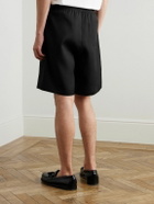FRAME - Wide-Leg Wool-Twill Shorts - Black