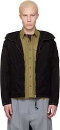 C.P. Company Black Micro-Reps Hooded Lens Jacket