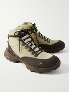 ROA - Andreas Rubber and Suede-Trimmed Canvas Hiking Boots - Brown