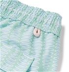 Pink House Mustique - Printed Mid-Length Swim Shorts - Green
