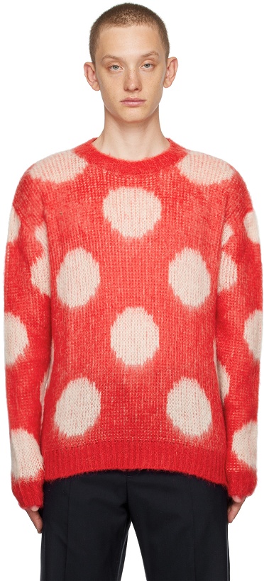 Photo: Marni Red Maxi Polka Dot Sweater