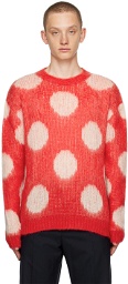 Marni Red Maxi Polka Dot Sweater