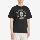 A Bathing Ape Men's 1St Camo Crazy Sta College T-Shirt in Black