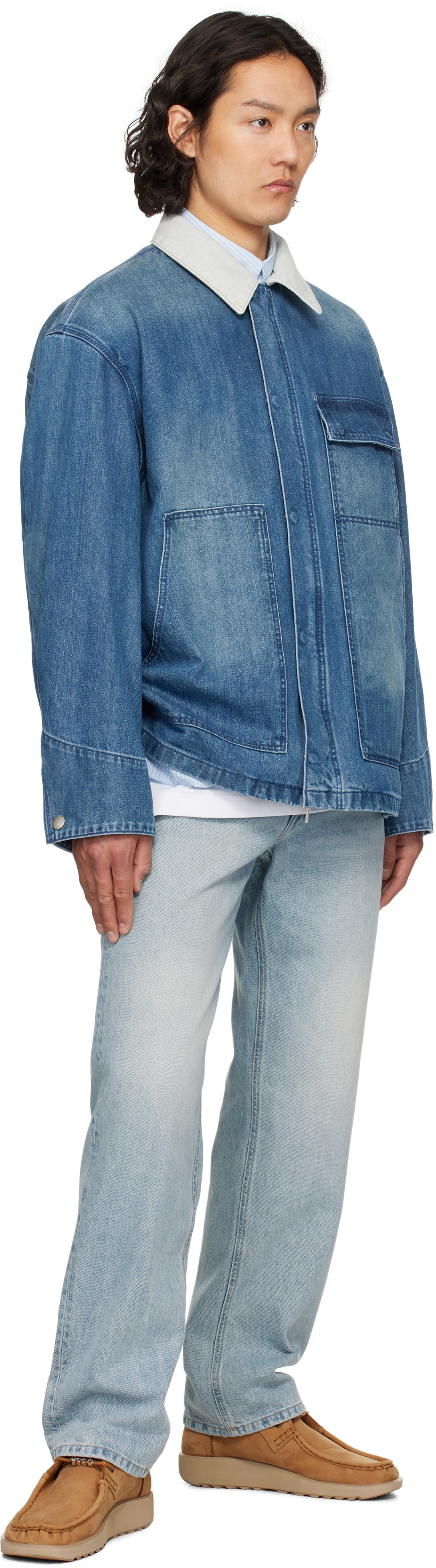 CLOSED Men's Denim Postal Jacket - Mid Blue