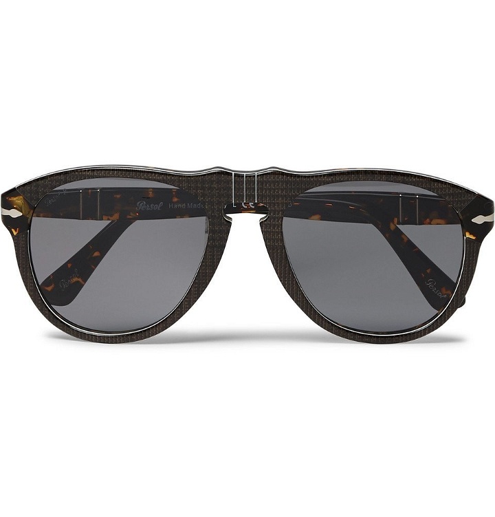 Photo: Persol - Aviator-Style Acetate Polarised Sunglasses - Black