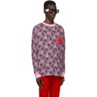 SSENSE WORKS SSENSE Exclusive Jeremy O. Harris Black and Pink Rose Long Sleeve T-Shirt