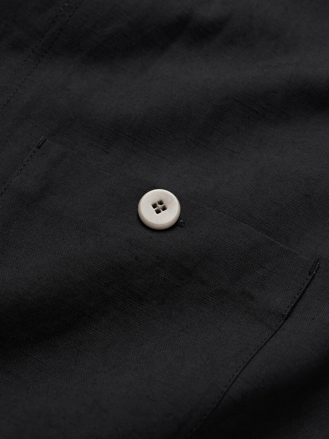 Folk - Patch Linen and Cotton-Blend Overshirt - Blue
